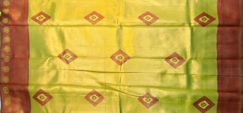 SREE KUMARAN Women's Kanchipuram Kubera Silk Pure Pattu Sarees With Blouse (VSK325-16)