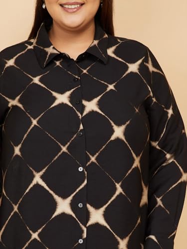 Max Women Printed Shirt (Black_6XL)