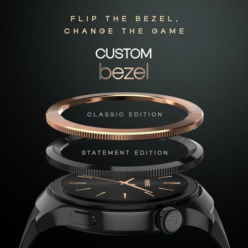 Noise Halo 2 MOD Smart Watch with Swappable Bezel Editions (Classic, Statement), 1.46" AMOLED, Smart Island, BT Calling, Metallic Build, Health Suite, Upto 7 Days Battery (Jet Black)