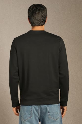 Men Casual Black Graphic Print Sweatshirt
