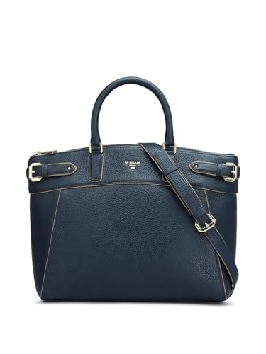 Da Milano Genuine Leather Blue Satchel (Medium) (01515)
