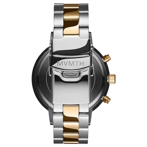 MVMT Nova Qtz Multifunction White Round Dial Women's Watch|Two Tone Stainless Steel Material|Silver Color Band - 28000113-D