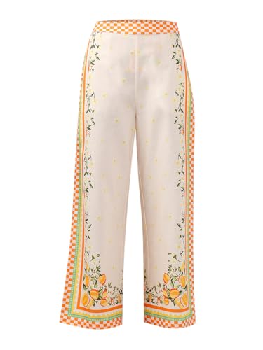 VERO MODA Women's Straight Fit High Rise Yellow Pants