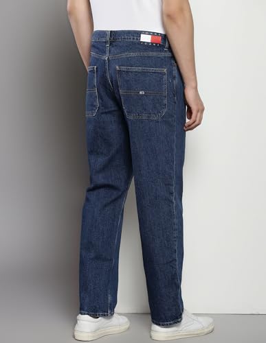 Tommy Hilfiger Cotton Dark Blue Solid Men Jeans (36) - S24JMDB069