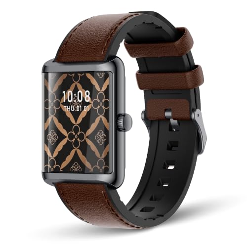 Pebble Royale Icon Smartwatch with 1.41" AMOLED Display, Bluetooth Calling, SpO2 & Heart Rate Monitoring, Sleep Tracking, Multiple Sports Modes, Always-On Display (Heritage Brown)