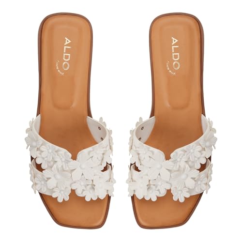 Aldo ITSANDAL White Ladies Flat Sandals