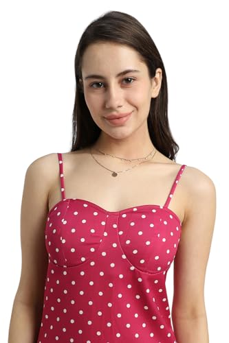 FOREVER 21 women's Polyester Classic Knee-Length Dress (601276_Pink