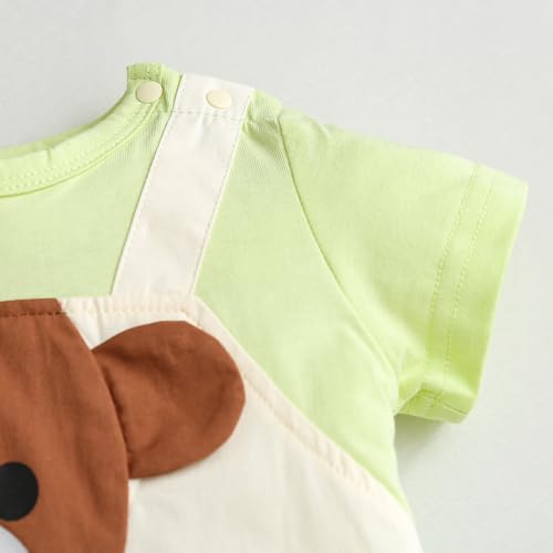 Hopscotch Baby Unisex Animal Print Short Sleeves Cream Rompers For Ages (12-18 Months)