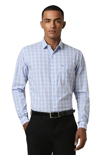 Allen Solly Men's Slim Fit Shirt (Blue) - SaumyasStore