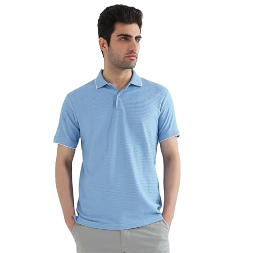 Park Avenue Blue Structure Pattern Men T-Shirt