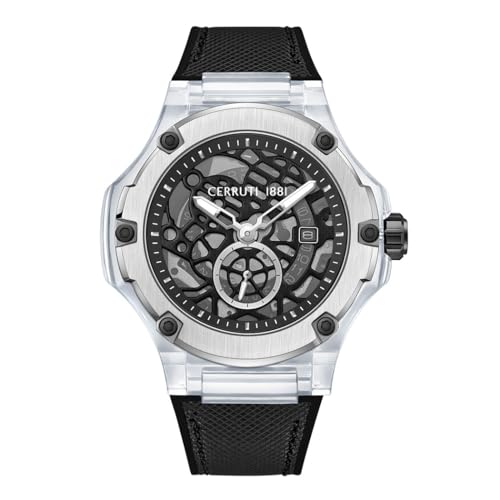 Cerruti 1881 Watch for Men with Black Dial in 52 MM, strap