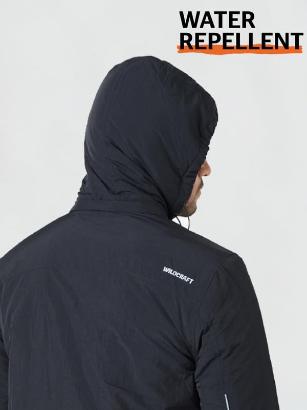 Wildcraft Men Nylon Quilted Jacket (Black, M)