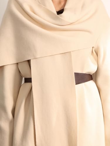Kazo Women's Scarja Jacket With Belt (Beige M)