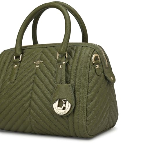 Da Milano Leather Satchel for Women - Green
