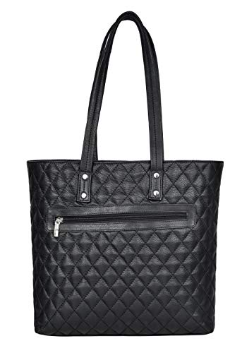 URBAN FOREST Nancy Black Quilted Leather Handbag for Women