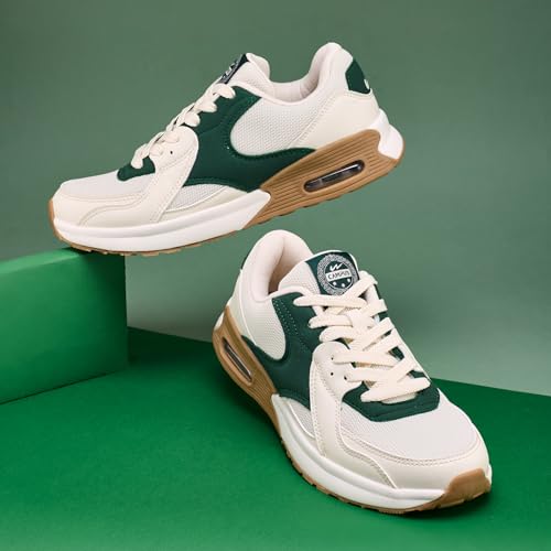 Campus Men's Starship Off WHT/D.GRN Sneakers - 9UK/India 1 Pair