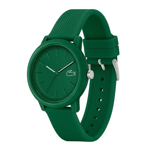 Lacoste Lacoste.12.12 Qtz Basic Green Round Dial Men's Watch|Green Silicone Material|Multi Color Band - 2011170