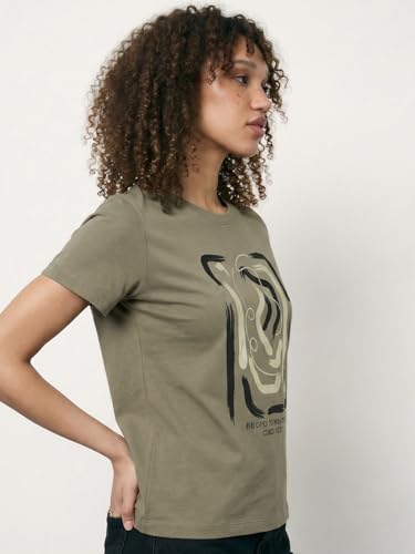Max Women Printed T-Shirt (Green_XXL)