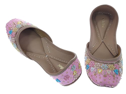 Fulkari Formal Shoes for Women – Elegant & Comfortable Office Wear, Stylish Leather Finish, Cushioned Insole, Ideal for Work, Business Meetings & Formal Events (Pink Gold,Size-5)