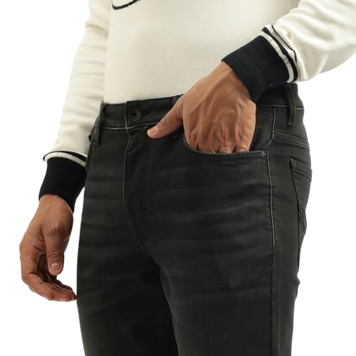 United Colors of Benetton Solid Slim Tapered Fit Jeans (Size: 30)-25A4MBOO5002I901 Grey