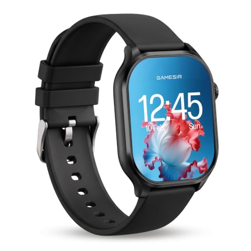 GameSir Sports Edge Smart Watch for Men & Women, 1.88" Full Touch Display, Bluetooth Calling, Fitness Tracking, Message Notifications, Android & iOS Compaatible - (Black)