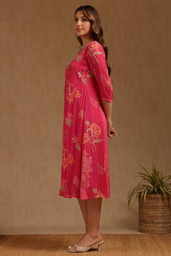 Soch Women's Chinon Maxi Dress (EWA5KU61497 Fuchsia