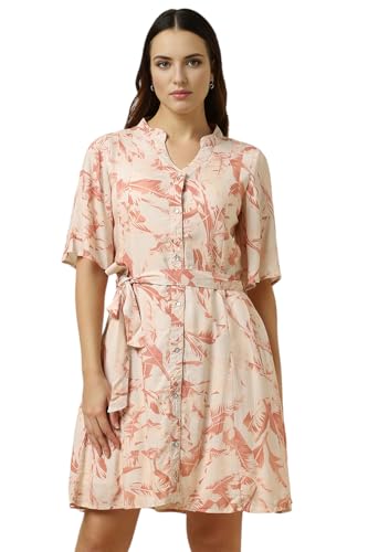 Allen Solly Women Beige Printed Casual Dress