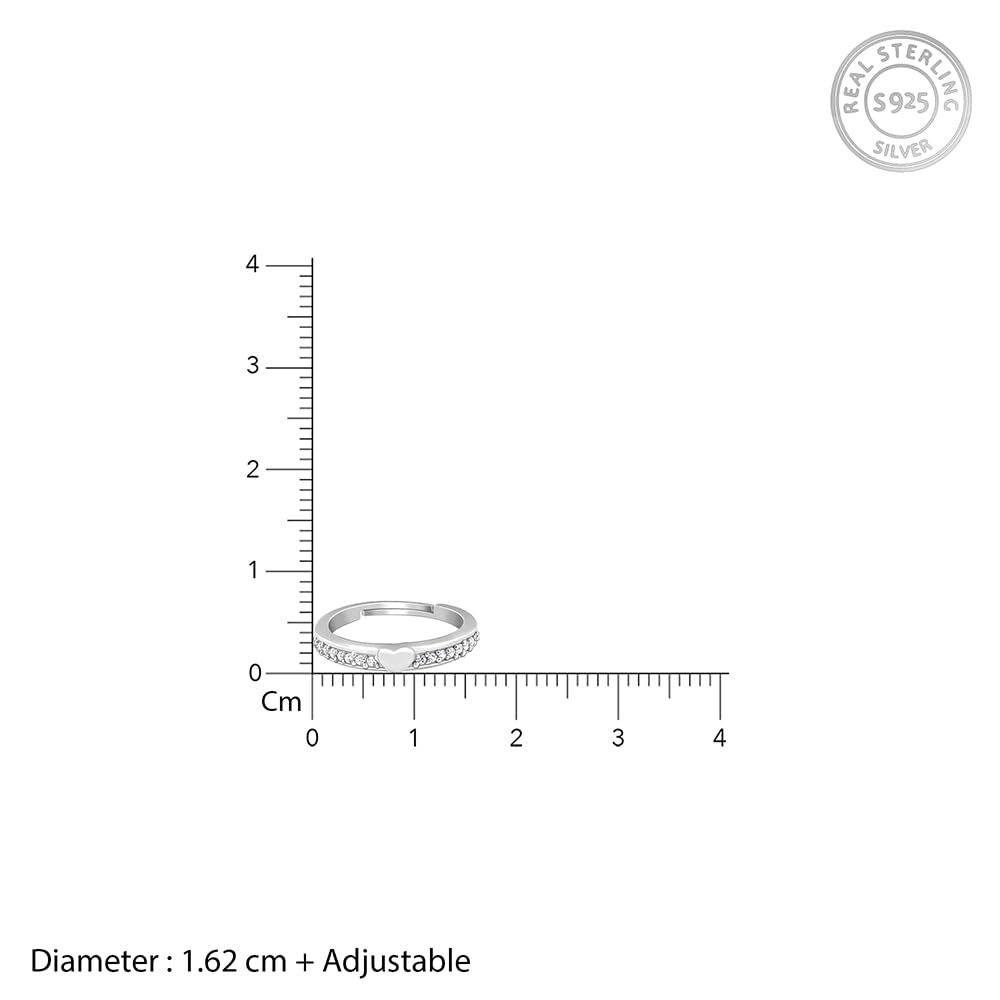 GIVA 925 Silver Zircon Love Island Ring| Best Gift for Girlfriend, Women & Girls | With Certificate & 6 Months Warranty