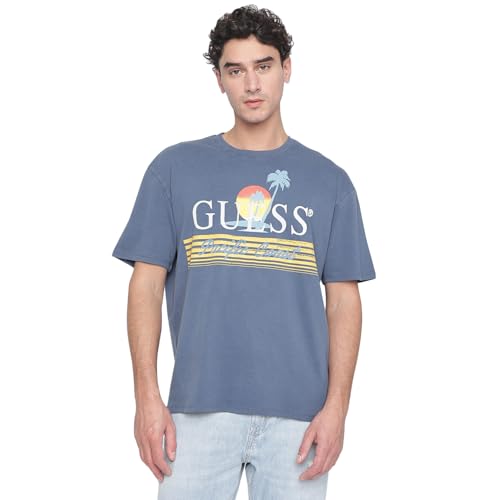GUESS Mojave Stone Multi Printed Round Neck Short Sleeves T-Shirt