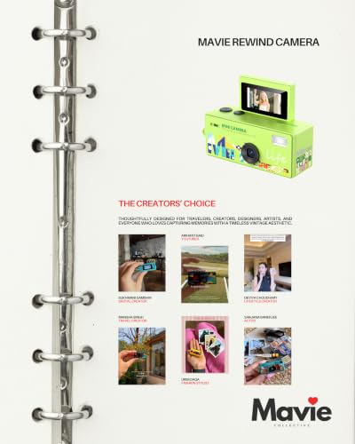 Mavie Rewind Mini Digital Camera | 1080P HD Pocket Digital Camera with Flip Screen | Compact Camera for Travel, Photography, Vlogging & Aesthetic Content