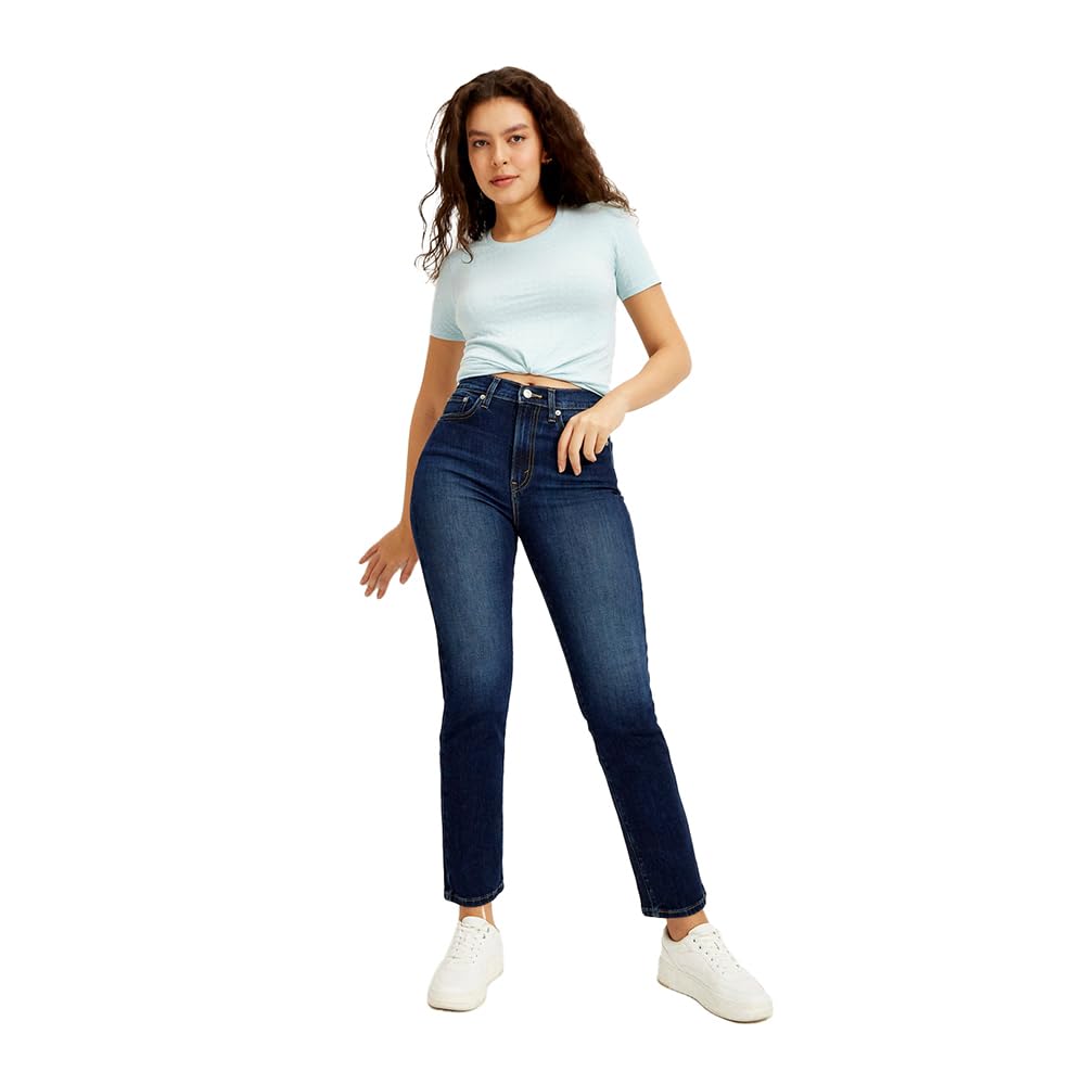 Levi's Women's High Rise Straight Fit Navy Jeans