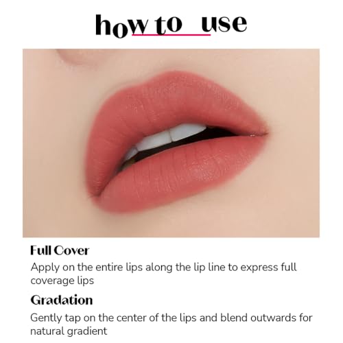 ETUDE Fixing Tint| Long Lasting Liquid Lipstick |Waterproof, Smudgeproof, Lightweight Matte Finish Lip Stain| Full Coverage|Korean Makeup|Limited Edition Fixing Tint| Nude Noor-4g