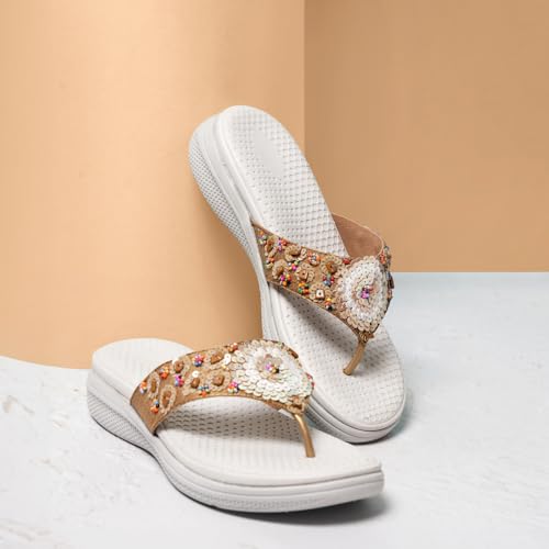 Indifeet Doctor Chappals for Women, Women's Orthopedic Stylish Slippers Footwear, Ladies Fancy Soft Sandal Slipper, Woman Latest Casual Thong Chappal, Lady Fashion Best Daily Use Sandals, Brown