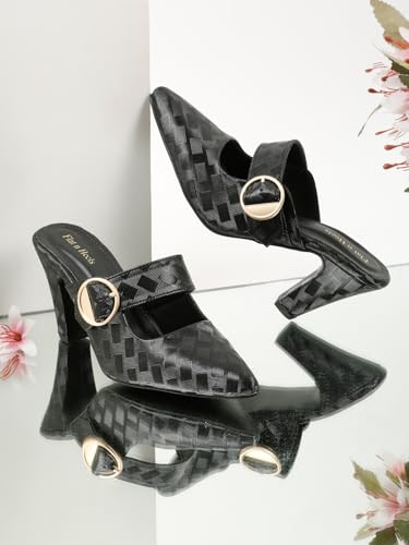 Flat n Heels Womens Black Pumps FnH 2784-BK