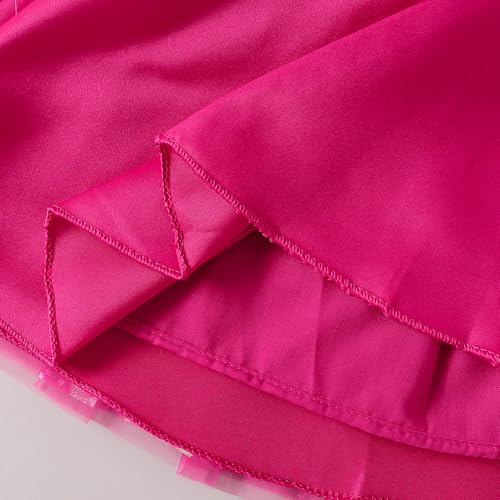 Hopscotch Girls Butterfly Applique Party Dress in Fuchsia Color for Age (4-5 Years)