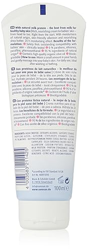 Sanosan Baby Care Cream with Milk Protein – Daily Moisturizing Cream for Face & Body, Gentle Formula for Newborns & Delicate Skin – 100g