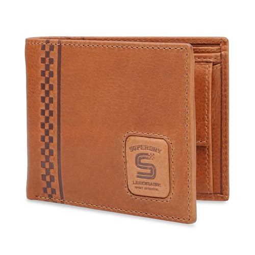 Superdry Men's Leather Global Coin Wallet Chelmsford - Tan