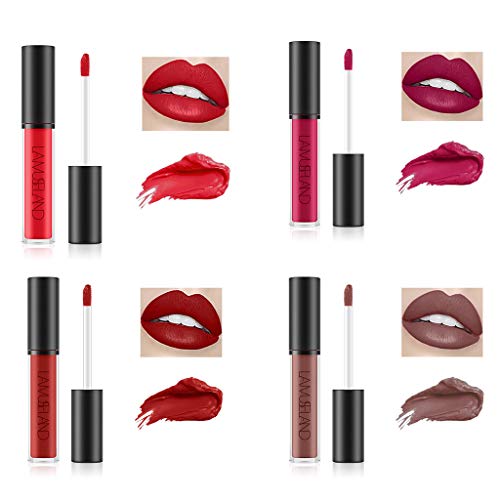 Merishopp Waterproof Longlasting Lip Gloss Nonstick Cup Liquid Velvety Lipstick Chili |Health & Beauty | Makeup | Lips | Lipstick