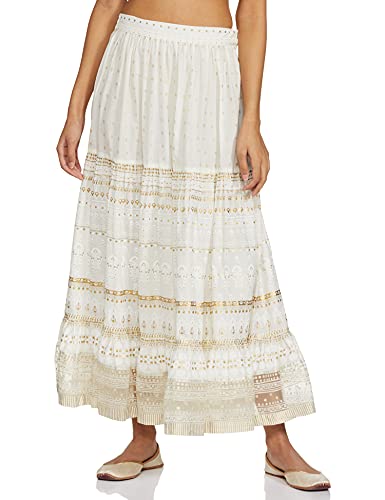 W for Woman Women's Maxi Skirt (20FEW50293-113325_White_WM_White_M)