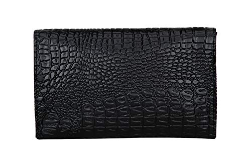Bagsy Malone Stylish Clutch-Croco Black | HANDBAG