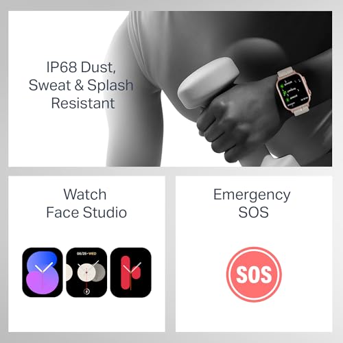 boAt New Launch Storm Infinity Max, 20 Days MAXIMUM Battery, Biggest Battery Capacity Ever! 2.01" (5.1cm)Display, Functional Crown, AI Nudges, BT Calling, Smart Watch for Men & Women (Cherry Blossom)