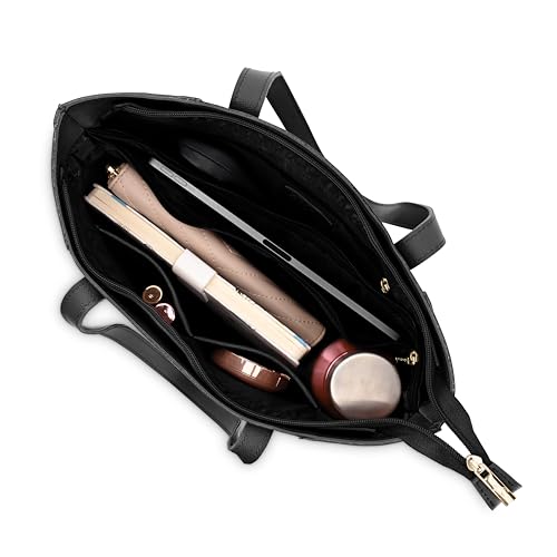 Fastrack Textured Structured Tote Bag for Women, Girls and Ladies | Laptop Bag with Zipper Closure |Bag for Office & Daily Use