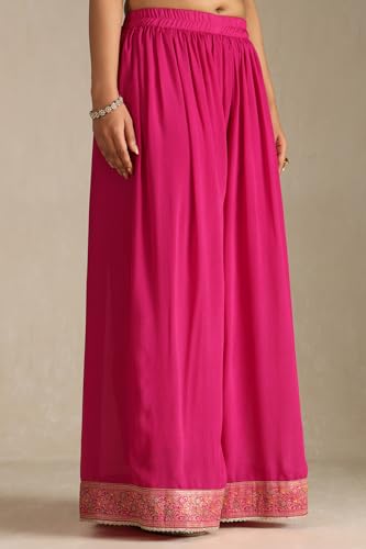 Soch Women's Viscose Blend Kurta Set (EWS5CD22094_Fuchsia