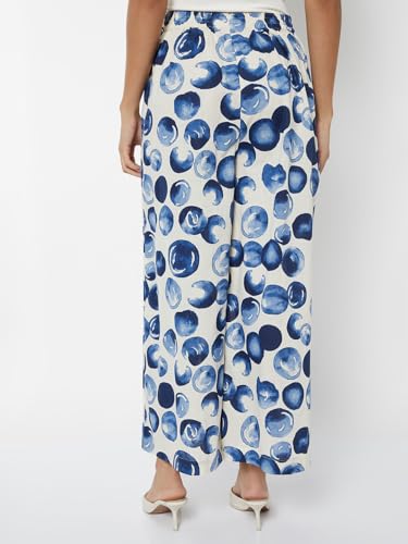 Max Women Printed Palazzos(White_M)