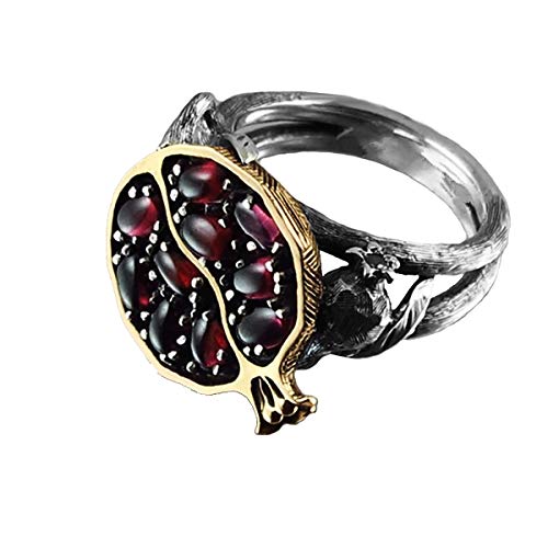 RUVEE Fruits of Wisdom Oxidized Silver Plated Crystal Alloy Ring for Women & Girls (7)
