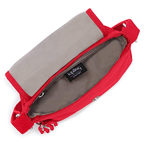 Kipling womens Sabian Mini Crossbody Bag, Red Rouge, 7.75 L x 5.75 H 3.5 D US