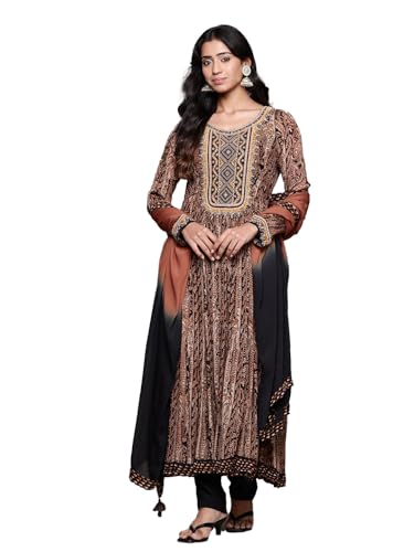 Blue Meraki Border Kurta With Churidar And Dupatta