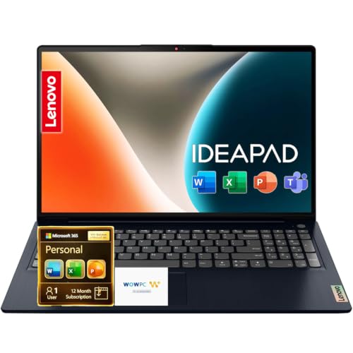 Lenovo IdeaPad Slim 3i • 15.6" FHD Laptop with Microsoft 365 Included • Intel N150 • 8GB DDR5RAM • 128GB SSD • Windows 11