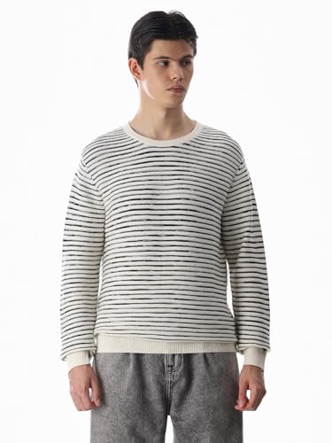 Jack & Jones Men's Regular Fit White Sweater