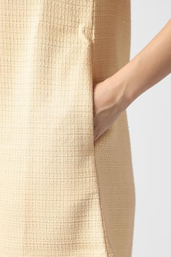 Van Heusen Women's Polyester Modern Knee-Length Dress (VWDRFRGFA28838_Beige